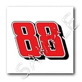 Dale Earnhardt JR 88 - 6x6 Iron On Heat Transfer For White Material