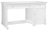 Hampton Bay 56 Inch White Computer Desk, 56"W, WHITE