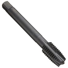 Dormer MTT-X E055/MTT-X E060 Powdered Metal Spiral Point Threading Tap, For Stainless Steel, Black Oxide Finish, Round Shank With Square End, Plug Chamfer