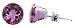 Sterling Silver 8 MM Round Amethyst Cubic Zirconia Stud Post Friction Back Earrings