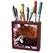 Patricia Sanders Flowers - Bee and Purple Coneflower Macro - Tile Pen Holders-5 inch tile pen holder