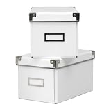 Blu-rays - CD - DVD- Storage Boxes White - Pack of 4