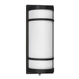 American Fluorescent BRW218RBEC Brio Outdoor Sconce, Half Cylinder with Twin Metal Bands,... by American Fluorescent