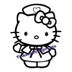 Hello Kitty Nurse Car Window Vinyl Decal Sticker -SHKN005- 5"L