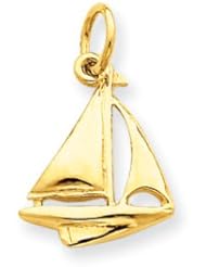 14k Gold Sailboat Charm