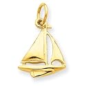 14k Sailboat Charm