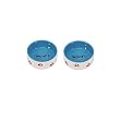 Pet Studio Ceramic Woof Paw Print Dog Dish, 5-Inch, Red
