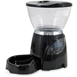 Aspen Pet LeBistro Portion Control Automatic Pet Feeder, Black, 5 pounds.