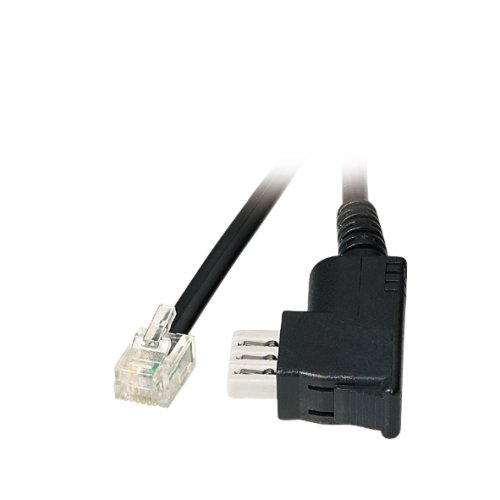 Vivanco MK 144/6 Telefonkabel, US Norm, 6P4C, TAE-N Stecker - RJ12, 6m, schwarz