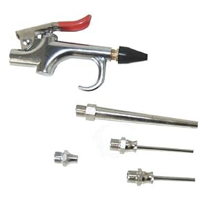 Pro-Grade Air Blow Gun Kit with 5 Interchangeable Nozzles by 