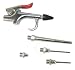 Pro-Grade Air Blow Gun Kit with 5 Interchangeable Nozzles