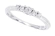 0.01ct Round Diamond Engagement Anniversary Three Stone Ring in 10Kt White Gold