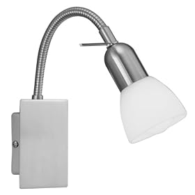 Eglo 86213A Ares-1, Nickel Frosted, 1-Light Opal Track Light Fixture by Eglo