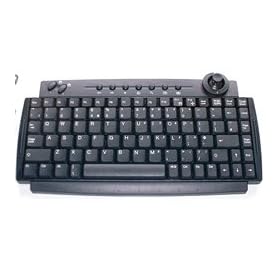 Mini Wireless Black Keyboard With BuiltIn Mouse/Joystick