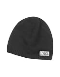 Emporio Armani - Emporio Armani Logo Label Knit Wool Skull Cap Black