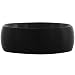 Inox Jewelry Men's Smooth Black pvd 316L Stainless Steel Ring