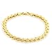 Jewelry : 14K Yellow Gold Slanted Link Bracelet 7.5"