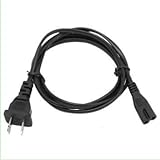 C&E 6 Feet, Universal 2 Slot to Standard Non-Polarized Power Cord, Black