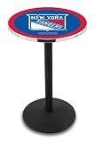 42" New York Rangers Bar Height Pub Table - Round Base