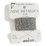 On The Surface Metallic Embellishment Thread 25 Yards ANTIQUE SILVER