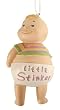 "Little Stinker" Baby With Rattle Christmas Ornament