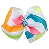 Puppy Kisses "Neon" Dog Hair Bow - Metal barrette closure, Made with SWAROVSKI ELEMENTS