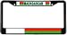 Madagascar Malagasy Flag Black License Plate Frame Metal Holder