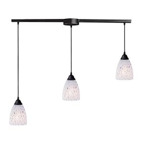 Classico - 3 Light Kitchen Island Pendant Track Lighting Fixture - Rust Bronze - White... by ELK Lighting