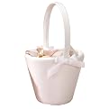 Sweet Bow Flower Girl Basket - Ivory
