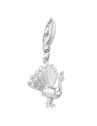 Sterling Silver PEACOCK Charm