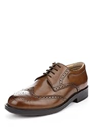 Airflex™ Wide Fit Leather Derby Brogue Shoes