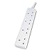 from Masterplug Masterplug Indoor Power BFG1-MS 4-Gang 13 amp Socket with 1 m Extension Lead (White) Model BFG1-MS