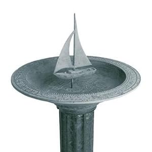 Colonial Williamsburg Voyager Birdbath with Verdi Boat by