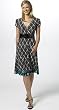 DONNA MORGAN BELTED TWIN-PRINT KNIT DRESS