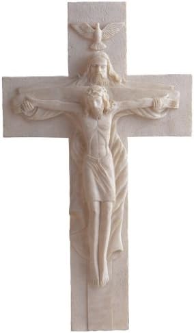 15.5" H White Hangin Cross, Large Crucifix