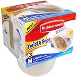 Rubbermaid TakeAlongs 2-Cup Twist and Seal Containers, Pack of 3