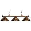 Riviera 3 Light Billiard Light in Antique Copper