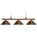 Riviera 3 Light Billiard Light in Antique Copper