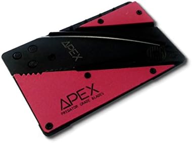 "PREDATOR GRADE BLADES" Card Knife -- Red Marooned - The Folding, Ergonomic, Tactical, Survival Knife That Fits in Your Wallet. New for 2016!