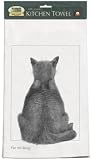 Black and White Far Too Busy Cat Kittens Set 2 Dish KITCHEN TOWELS Gift
