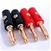 20 BANANA PLUGS GOLD PLATED (10 x Red & 10 x Black) 10 PAIRS
