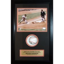 Buy Signed Brooks Robinson Baseball - Safe Or Out Shadowbox by Steiner Sports
