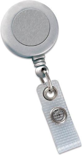 25 x BADGE REELS with SWIVEL BACK, PLASTIC, 1 1/4