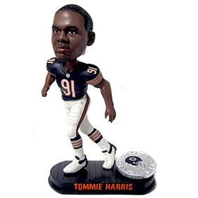 Chicago Bears Tommie Harris Forever Collectibles Black Base Edition Bobble Head