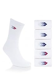 5 Pairs of Cotton Rich Arrow Sport Socks with Silver Technology