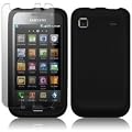 * housse silicone pour samsung i9000 galaxy s noir + film ecran * NC