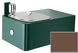 Garden Water Features & Outdoor Fountains item: Haws 1025-BRONZEMIST Bronze Mist Wall Mounted, Barrier-Free, Single Bubbler, 11 gauge fabricated steel Drinking Fountain with powder-coated finish over a Galvanized Substrate. 1025