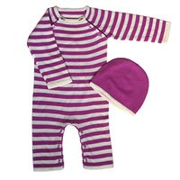Pnk TP Strpd RmprHat 2 Pc - 3-6 months