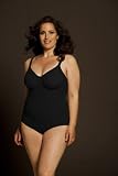 Body Wrap Seamless Smooth Shapewear, Underwired Bodysuit in Black, 3X (UK 22)