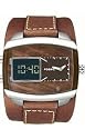 Fossil Men's Digital Brown Leather Watch #JR9633